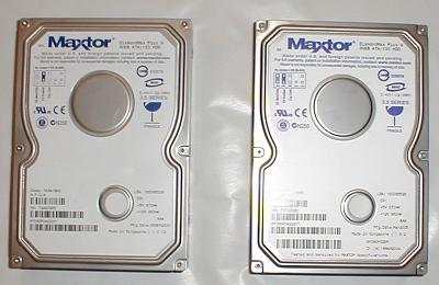 The fronts of two drives side by side