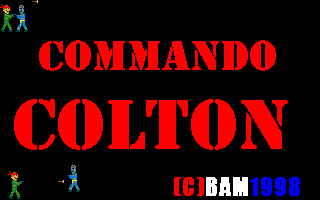 The title screen of Commando Colton